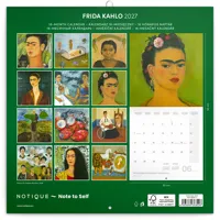 Nástěnný kalendář poznámkový 2027 Notique Frida Kahlo, 30 x 30 cm (14)