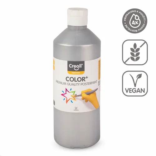 Temperová barva CREALLCOLOR, 500 ml, stříbrná