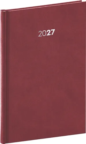 Týdenní diář 2027 Notique A5 Balakon bordó