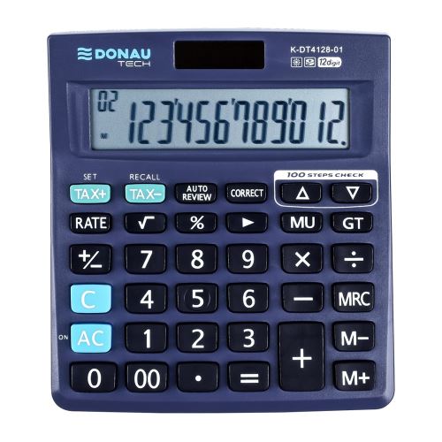 Kalkulačka stolní DONAU TECH 4128, 12místná, černá