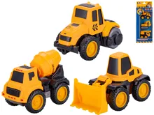 Auto stavební kovové 7–8,5 cm na zpětné natažení, 3 ks - mix motivů