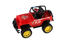 Policejní auto terénní 22 cm na setrvačník - mix barev (3)