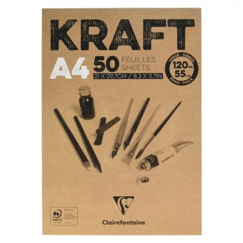 Skicák Kraft A4, 50 listů, 120g/m2