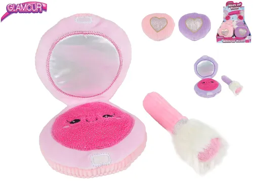 Glamour pudřenka plyšová 10 cm - mix barev