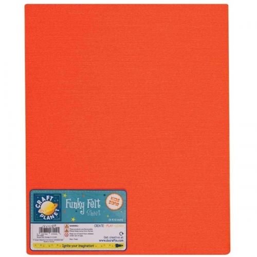 Filc 140g/m2, 22x30cm (1ks) Oranžový (akryl)