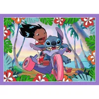 Puzzle 4v1 Bláznivý den Lilo&Stitch v krabici 28x28x6cm (3)