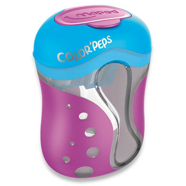 Levně Ořezávátko Maped Color Peps s odpadní nádobkou, 2 otvory - mix barev