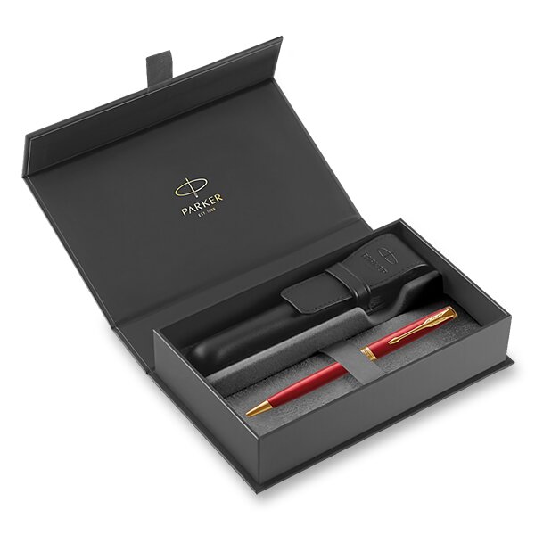 Levně Parker Sonnet Red GT - kuličkové pero v dárkové kazetě s pouzdrem