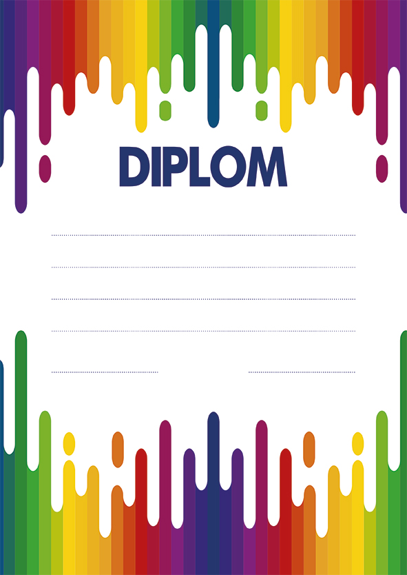 Levně Diplom A4 - Duha