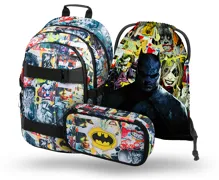 Školní batohový set 3-dílný Baagl Skate Batman Komiks