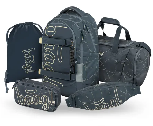 Školní batohový set 5dílný BAAGL Skate Max Wave
