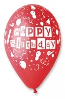 Balónek nafukovací průměr 30cm - potisk HAPPY BIRTHDAY (6)