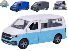 Auto Kids Globe Traffic VW Transporter kovové 13,5 cm na zpětné natažení - mix barev