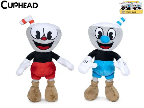 Plyšová postava Cuphead & Mugman 25 cm - mix motivů