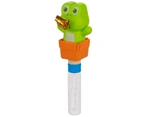 Bublifuk žába 22,5 cm s párty frkačkou - mix barev (1)