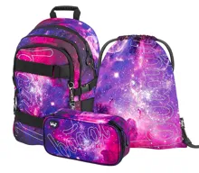 Školní batohový set 3-dílný Baagl Skate Galaxy