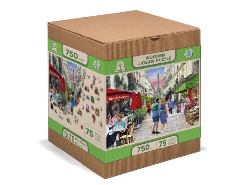 Dřevěné puzzle XL, 750 dílků - Bistro v Paříži