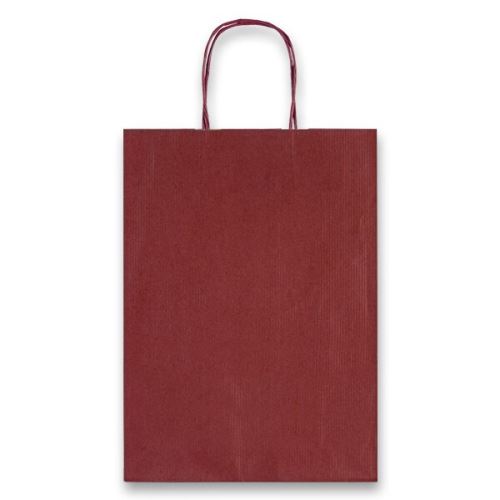 Papírová taška Allegra tm. červená 26x12x36 cm velikost M - kroucené papírové ucho
