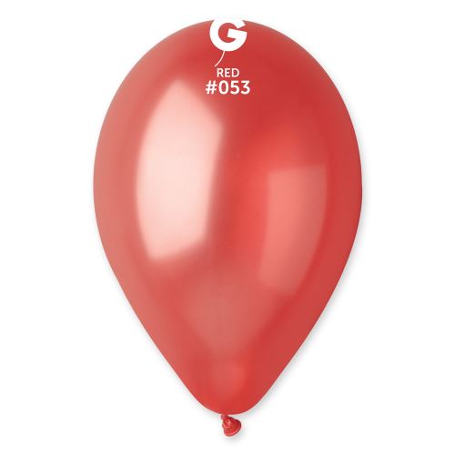 Balónky nafukovací průměr 26cm - metalická červená 053, 100 ks