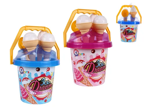 Sada na písek 28 cm s kyblíkem, 5 ks - mix barev