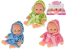 Miminko s tvrdým tělem 20 cm v županu - mix barev
