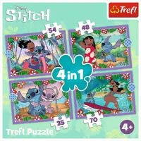 Puzzle 4v1 Bláznivý den Lilo&Stitch v krabici 28x28x6cm (6)