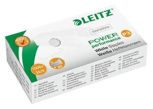 Bílé drátky Leitz Power Performance P3, 24/6