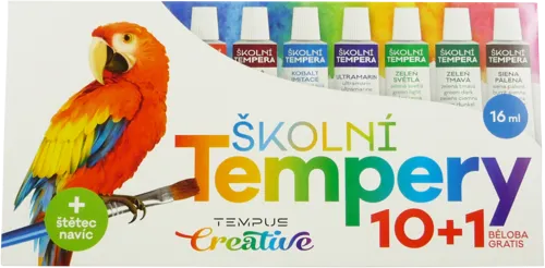 Temperové barvy 10 barev + běloba 16ml Europen