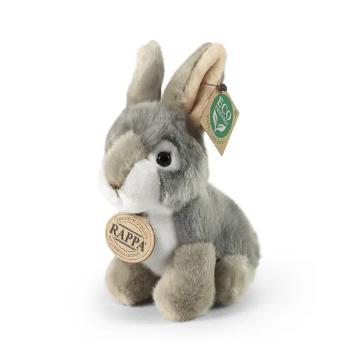 Plyšový králík šedý sedící 16 cm, ECO-FRIENDLY