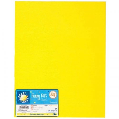 Filc 140g/m2, 22x30cm (1ks) Žlutý (akryl)