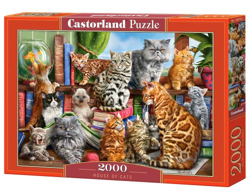 Puzzle Castorland 2000 dílků - Kočičí dům