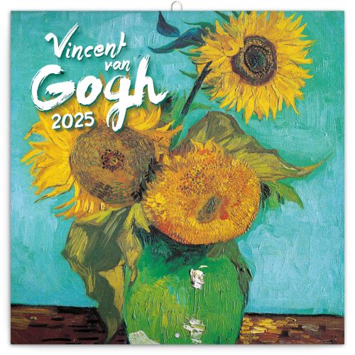 Nástěnný poznámkový kalendář Presco Group 2025 - Vincent van Gogh, 30 × 30 cm