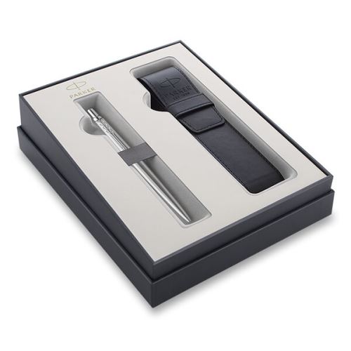 Parker Jotter XL Monochrome Stainless Steel CT - kuličkové pero v dárkové kazetě s pouzdrem