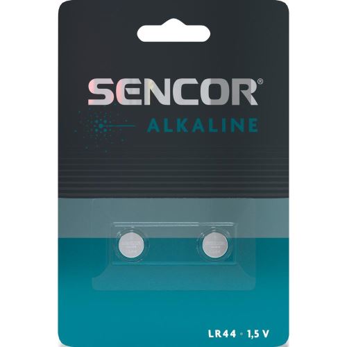 Alkalické knoflíkové baterie Sencor SBA LR44 2BP, 2ks