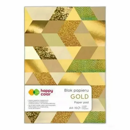 Barevné papíry A4 150-230g zlaté - metalické, holografické, glitrové, 10ls