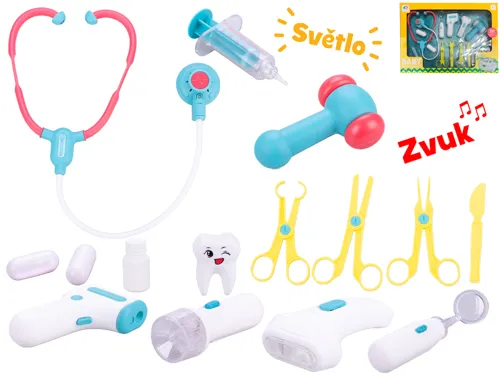 Doktorský set se světlem a zvukem na baterie