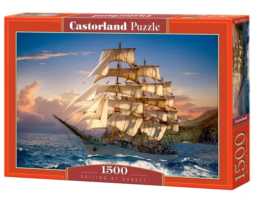 Puzzle Castorland 1500 dílků - Jachta a západ slunce