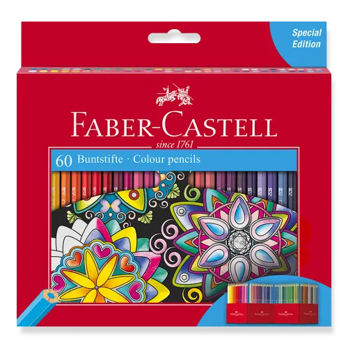 Pastelky šestihranné Faber-Castell Classic, 60 barev