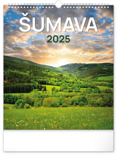 Nástěnný kalendář 2025 Presco Group - Šumava, 30 × 34 cm