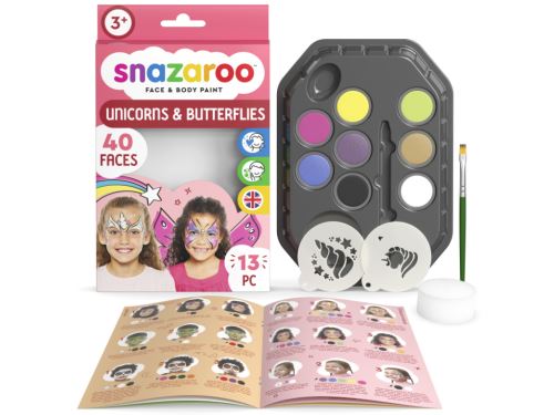 Sada obličejových barev Snazaroo - Jednorožec & Motýl