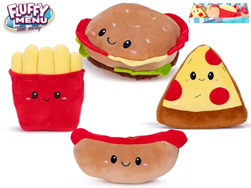 Plyšové potraviny fast food 14–23 cm - mix motivů
