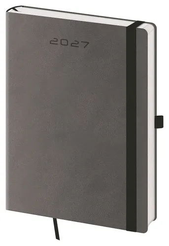 Týdenní diář 2027 Helma A5 Flexies s poutkem tmavě šedá