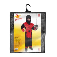 Dětský kostým Ninja červený, vel. M (1)