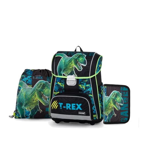 Školní batohový set 3-dílný Karton P+P Premium Cool Dinosaurus