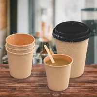 Papírový kelímek hnědý 330 ml, ML (Ø 80 mm) [50 ks] (2)