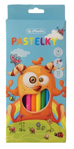 Pastelky šestihranné Herlitz příšerka, 12 ks