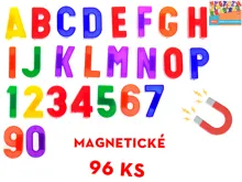 Magnety písmena a číslice, 96 ks Magnety písmena a číslice, 96 ks