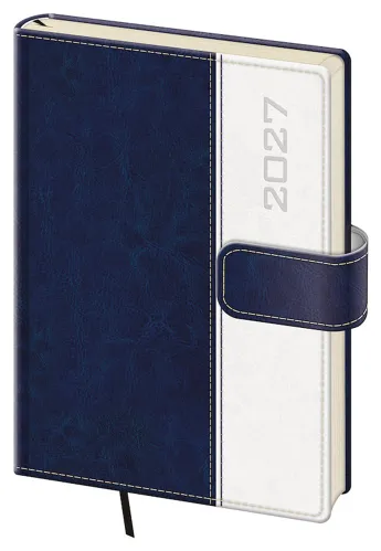 Denní diář 2027 Helma A5 Classic s magnetem modrá