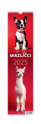 Nástěnný kalendář vázankový/kravata 2025 Helma - Mazlíčci