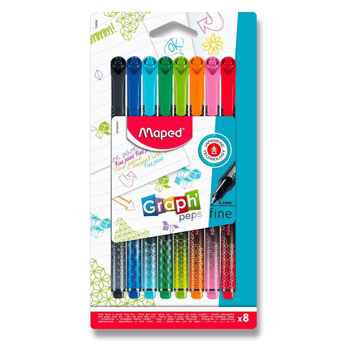 Levně Liner Maped Graph'Peps Premium - sada 8 barev